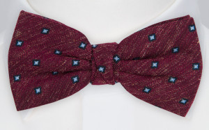 ONMYWAY DARK RED pre-tied bow tie