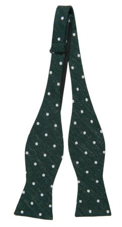 ONPOINT DARK GREEN self-tie bow tie