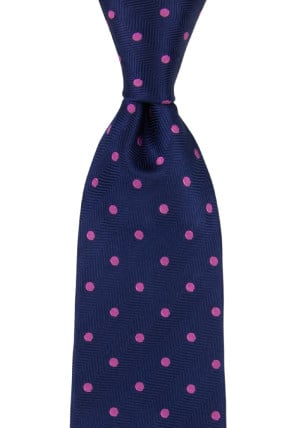 ONTHEDOT NAVY PINK tie