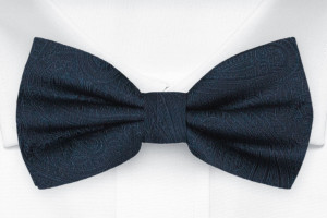 ORNATE DARK BLUE boy's bow tie