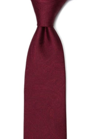 ORNATE DARK RED tie