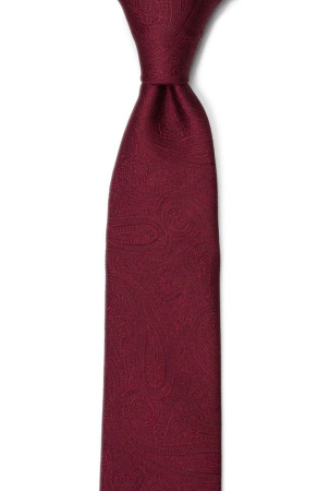 ORNATE Dark red boy's tie medium