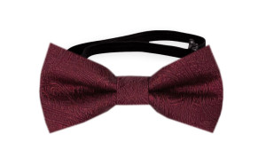 ORNATE DARK RED baby bow tie
