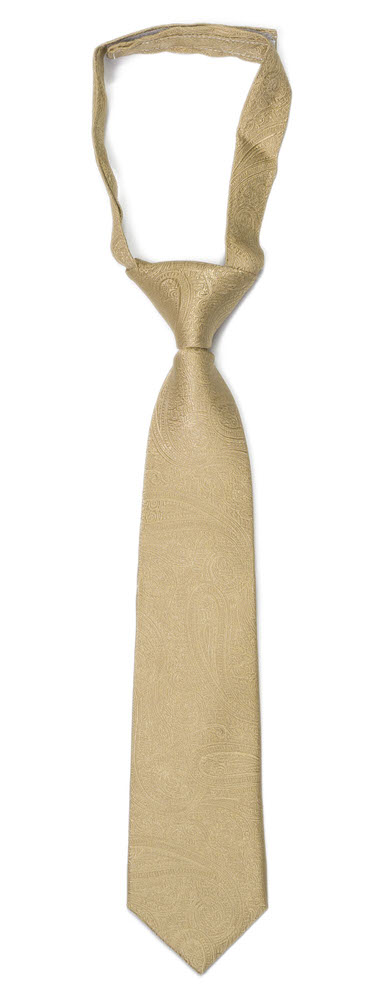 ORNATE Gold boy's tie small pre-tied