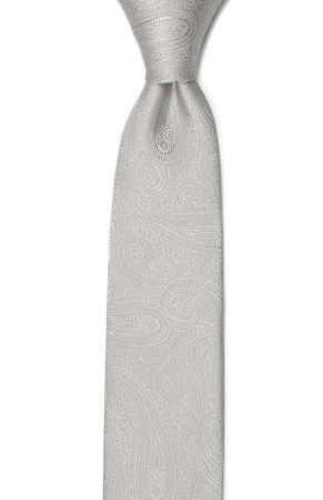 ORNATE Silver boy's tie medium