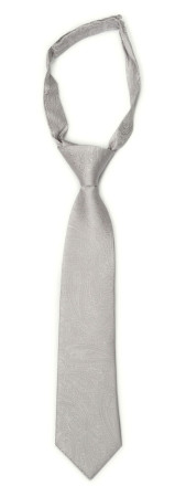 ORNATE Silver boy's tie small pre-tied