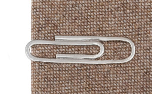 Paperclip Silver tie bar