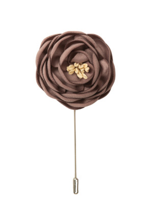 POSY DEEP TAUPE lapel pin