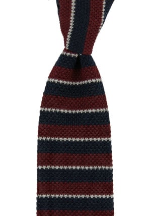 PURLED BURGUNDY classic tie