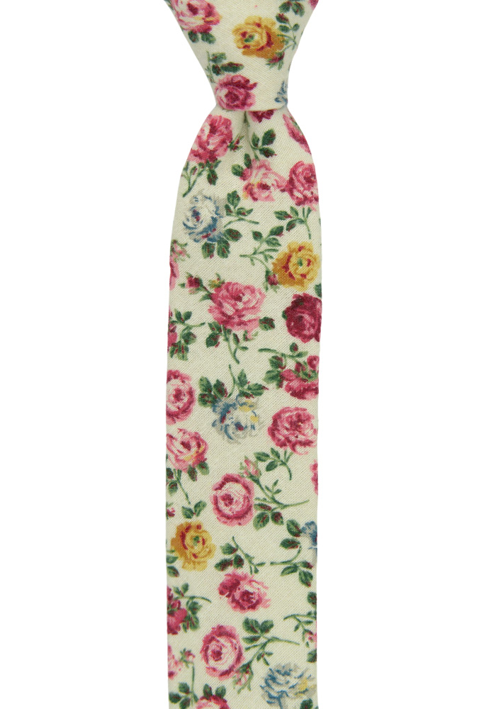 REVEROSE Off-white boy's tie small