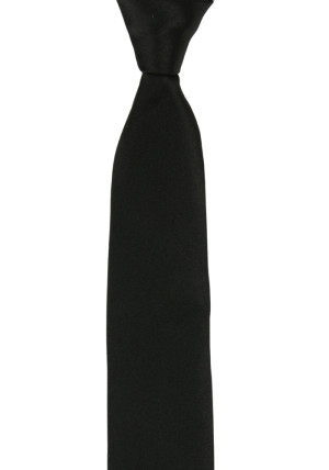 SATIN BLACK boy's tie medium