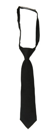 SATIN BLACK boy's tie small pre-tied
