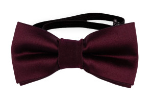 SATIN BURGUNDY baby bow tie