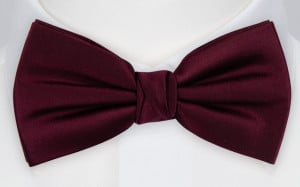 SATIN BURGUNDY bow tie