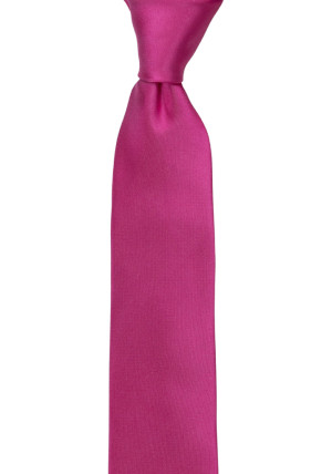 SATIN HOT PINK boy's tie medium
