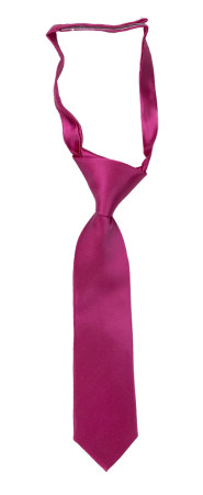 SATIN HOT PINK boy's tie small pre-tied