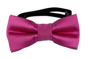 SATIN HOT PINK baby bow tie