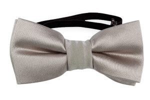 SATIN LATTE baby bow tie
