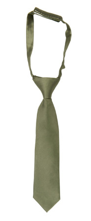 SATIN MOSS GREEN boy's tie small pre-tied