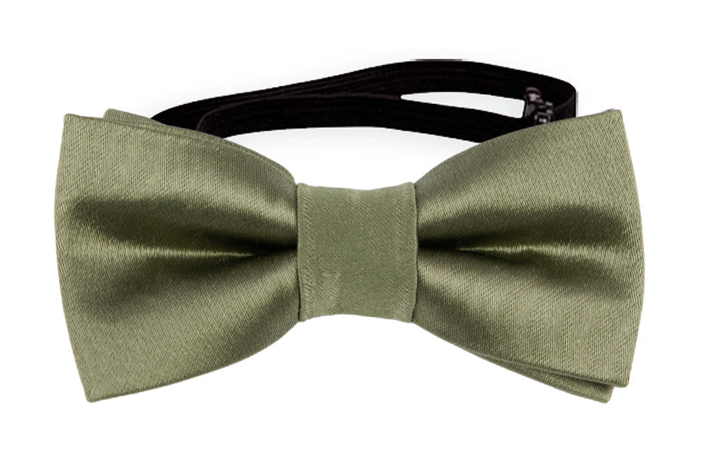SATIN MOSS GREEN baby bow tie