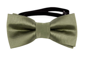 SATIN MOSS GREEN baby bow tie