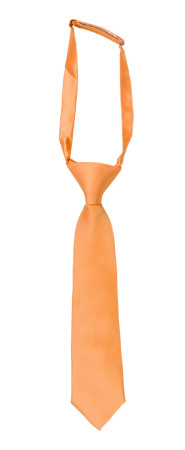 SATIN PEACH boy's tie small pre-tied