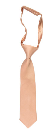Satin Peach Pink boy's tie small pre-tied