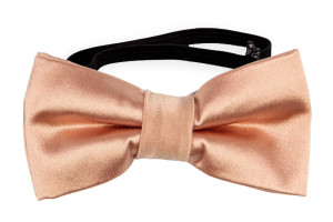 Satin PEACH PINK baby bow tie