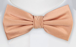 Satin PEACH PINK boy's bow tie