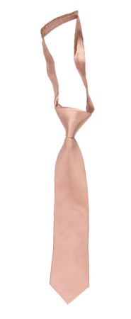 Satin Pearl Pink boy's tie small pre-tied