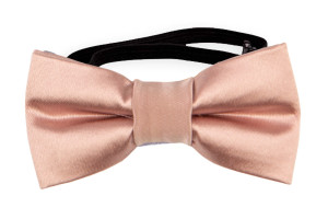 Satin PEARL PINK baby bow tie