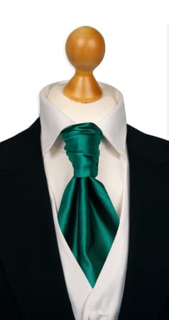 SATIN PERSIAN GREEN pre-tied cravat