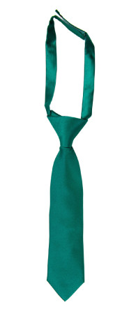 SATIN PERSIAN GREEN boy's tie small pre-tied