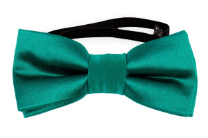 SATIN PERSIAN GREEN baby bow tie