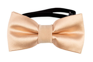 Satin POWDER PEACH baby bow tie