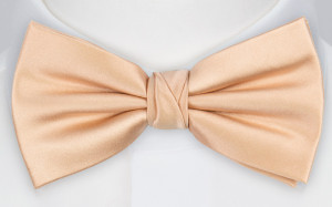 Satin POWDER PEACH boy's bow tie