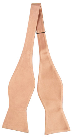 Satin POWDER PEACH self-tie bow tie