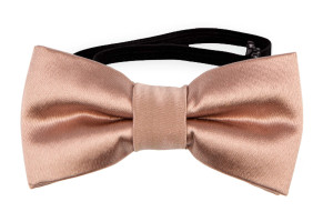Satin ROSE GOLD baby bow tie