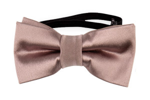 Satin ROSE TAUPE baby bow tie