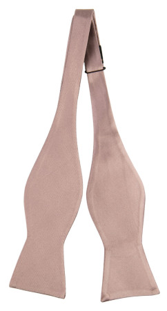 Satin ROSE TAUPE self-tie bow tie