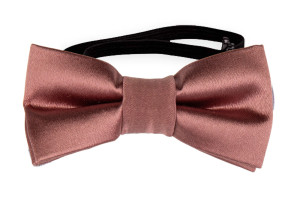 Satin ROSE WOOD baby bow tie