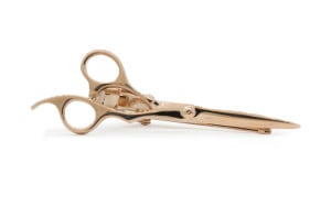 Scissors ROSE GOLD tie bar