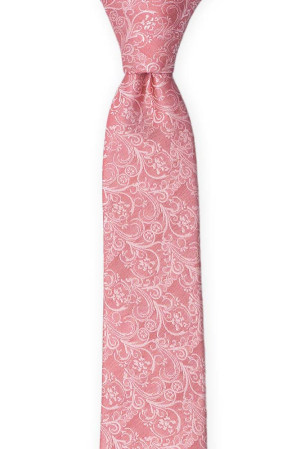 SCROLLER VINTAGE PINK skinny tie