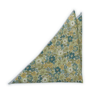 SENTIMENTAL TEA GREEN pocket square