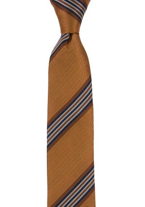 SERIOUSSTRIPES BURNT ORANGE skinny tie