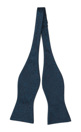 SNAZZY DARK BLUE self-tie bow tie
