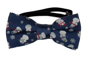 SNOWFALLEN BLUE baby bow tie