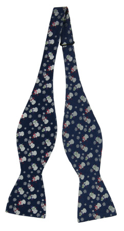 SNOWFALLEN BLUE self-tie bow tie