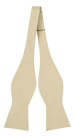 SOLID Champagne self-tie bow tie