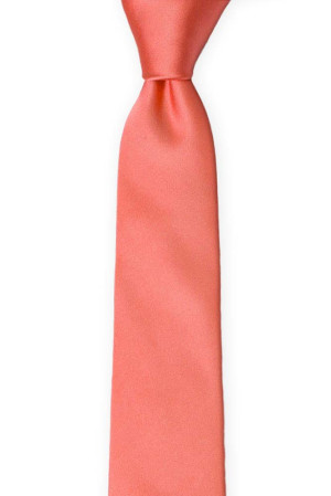 SOLID Dark coral boy's tie medium